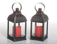 AAO LED-Outdoor Laterne MODO, FP 10,5x10,5x22,5cm 
(rot / Kunststoff)