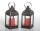 AAO LED-Outdoor Laterne MODO, FP 10,5x10,5x22,5cm 
(rot / Kunststoff)