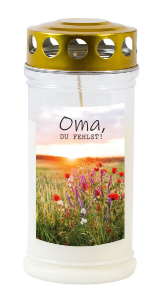 Gedenk-Kerze "Oma" #1 12er Set