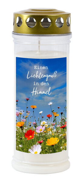 Gedenk-Kerze groß "Lichtergruß" 12er Set