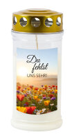 Gedenk-Kerze"Du fehlst uns sehr" 24er Set